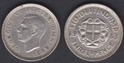 Threepence 1943 Silver AEF